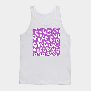 White Leopard Print Lavender Tank Top